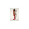 Ensemble lingerie sexy trois pièces chair et rouge 